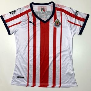 Club Deportivo Guadalajara Haz Patria Rojiblanca Womens Soccer Futbol Jersey XL